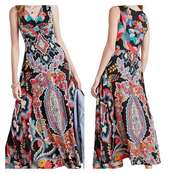 MAEVE Anthropologie multicolor maxi dress Camilla - Picture 2 of 16